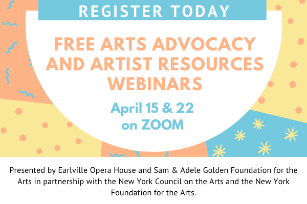 Free webinars for arts and artists